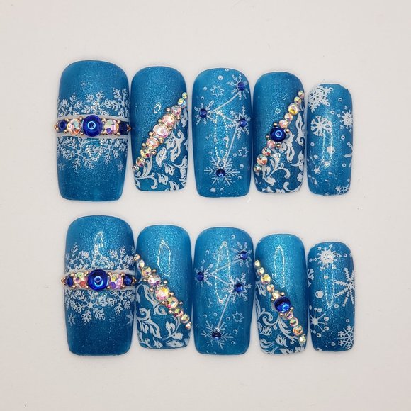 Christmas Long Square press on nails - Picture 4 of 7